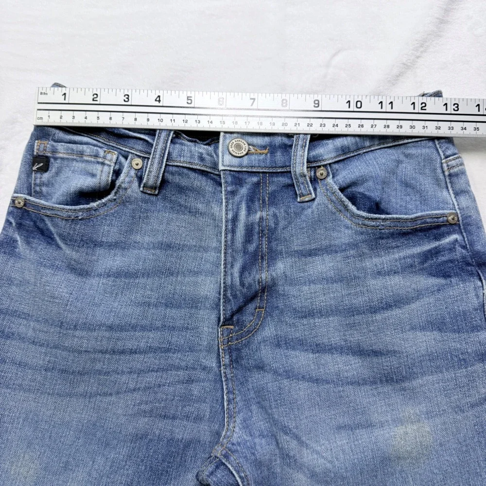 KanCan Jeans Medium Wash Distressed Frayed Hem Blue Denim Size‎ 3 25